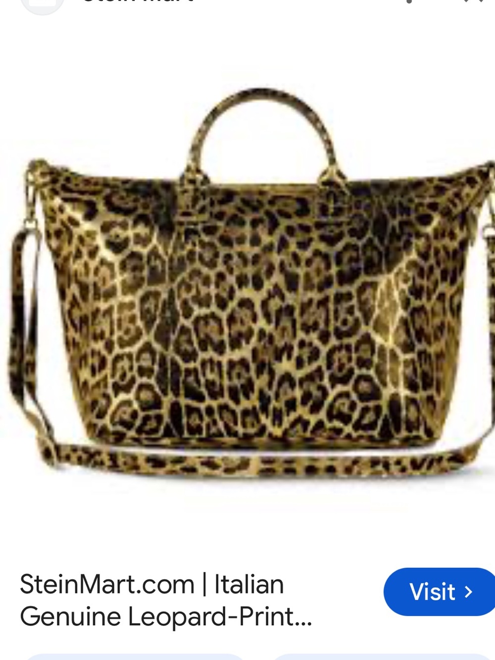 Leopard-Print Tote Bag in Gold and Black